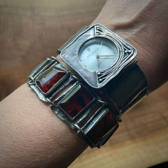 SILPADA Hammered 925 Silver Watch - Picture 2 of 10